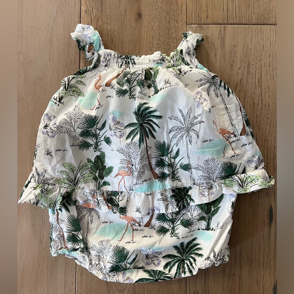 Janie & Jack Tropical Flamingo Romper - Picture 4 of 4